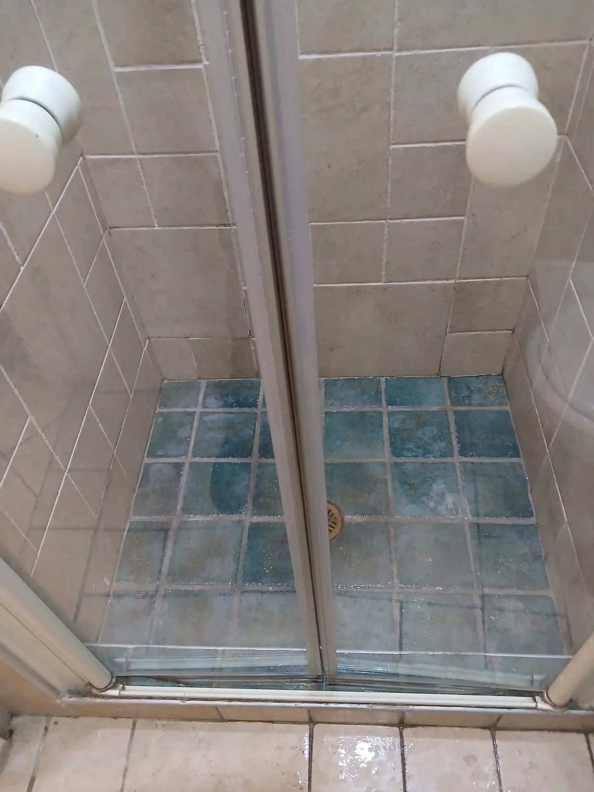 Shower glass after cleaning